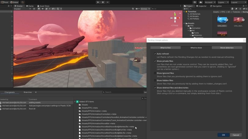 Wartung innerhalb des Unity Editors