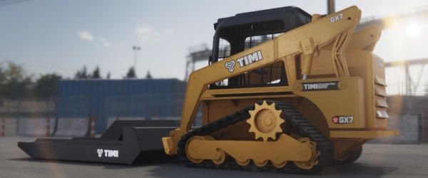 Yellow Timi skid loader