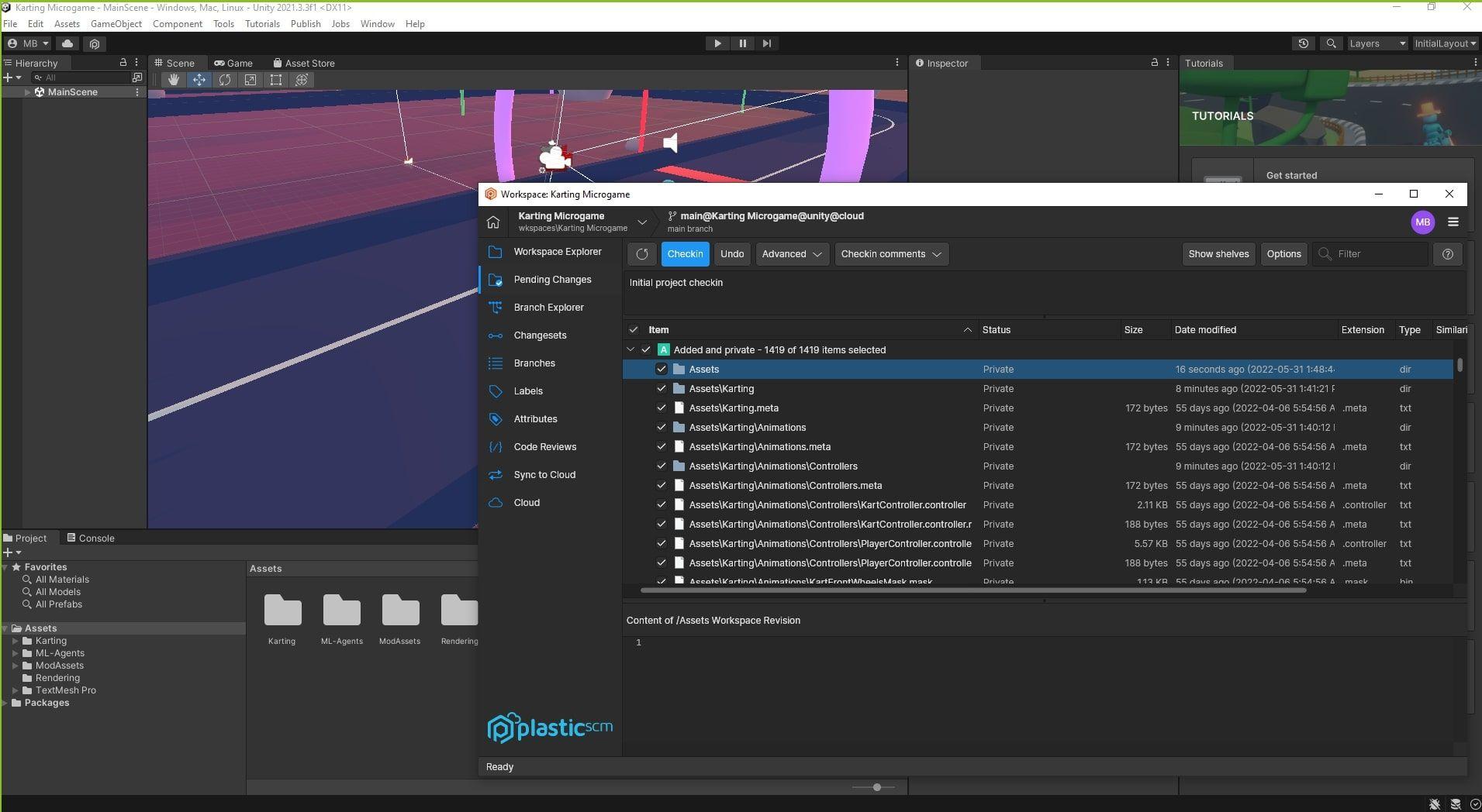 Pushing changes using Plastic SCM