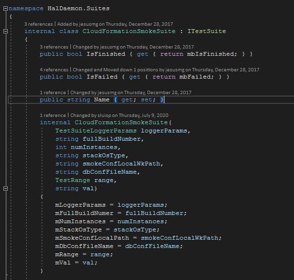 Contrôle de version Visual Studio CodeLens Unity