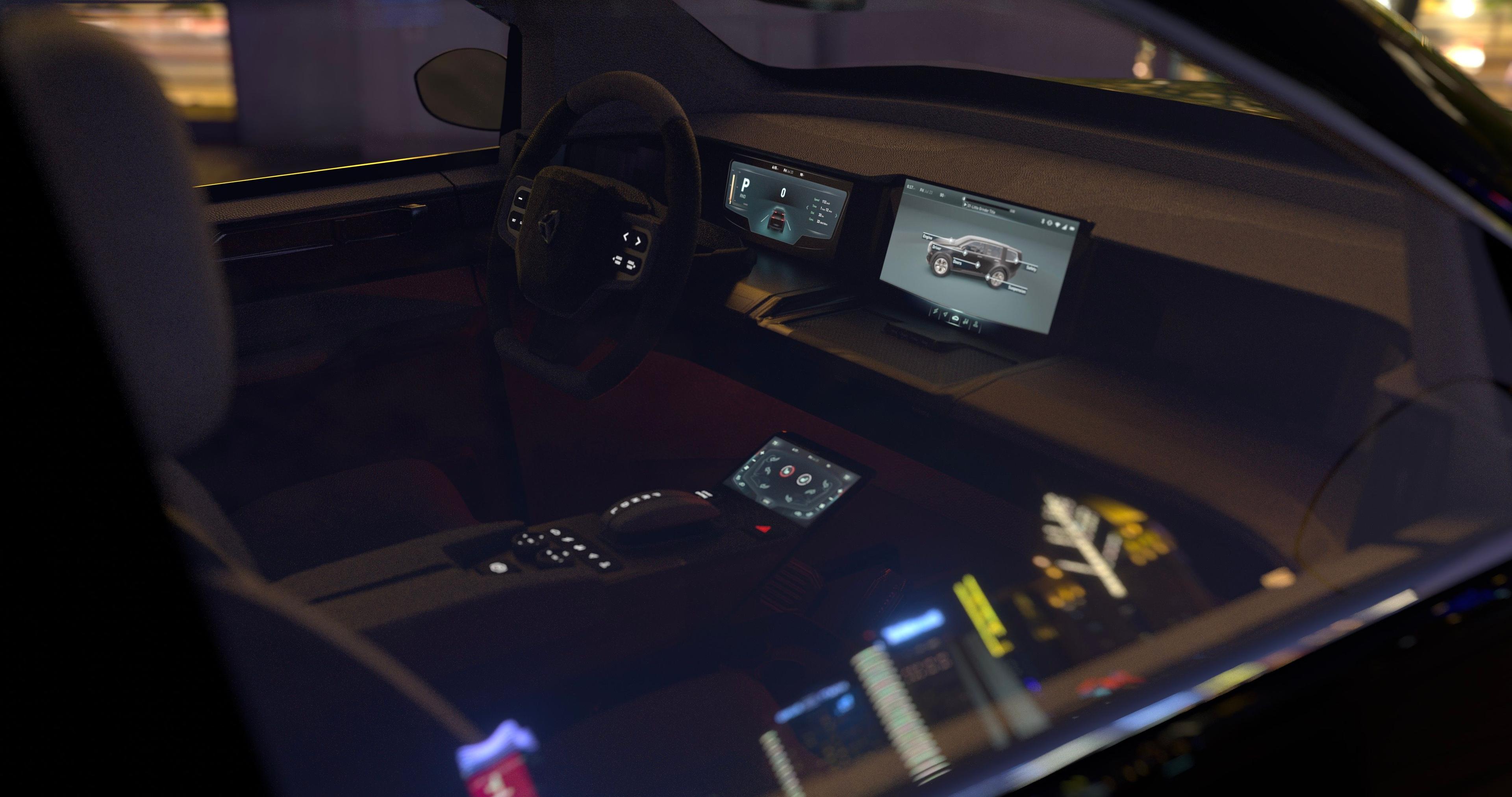 Automotive HMI Template - Interior Render - 03