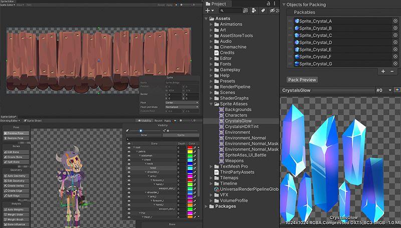 Sprite Editor et atlas