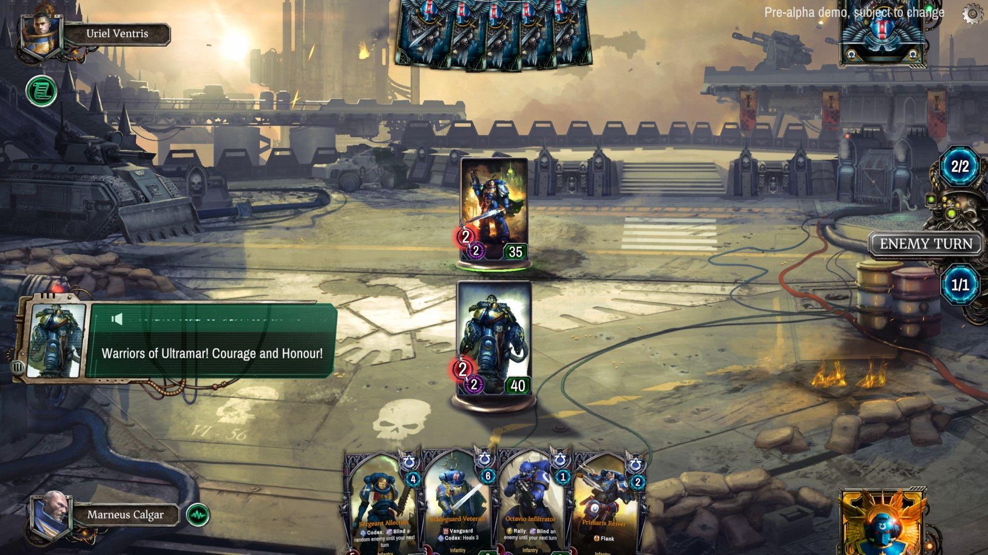 Warhammer 40000 Interface du jeu