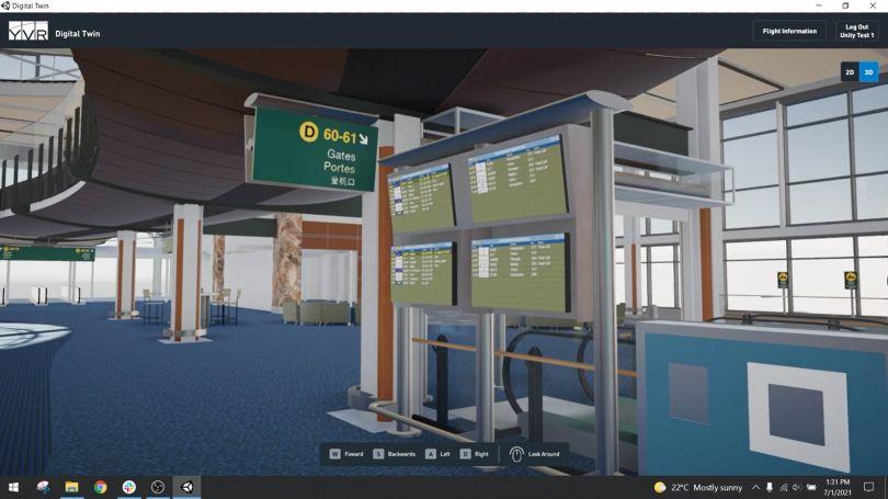 Gêmeo digital da autoridade do aeroporto YVR