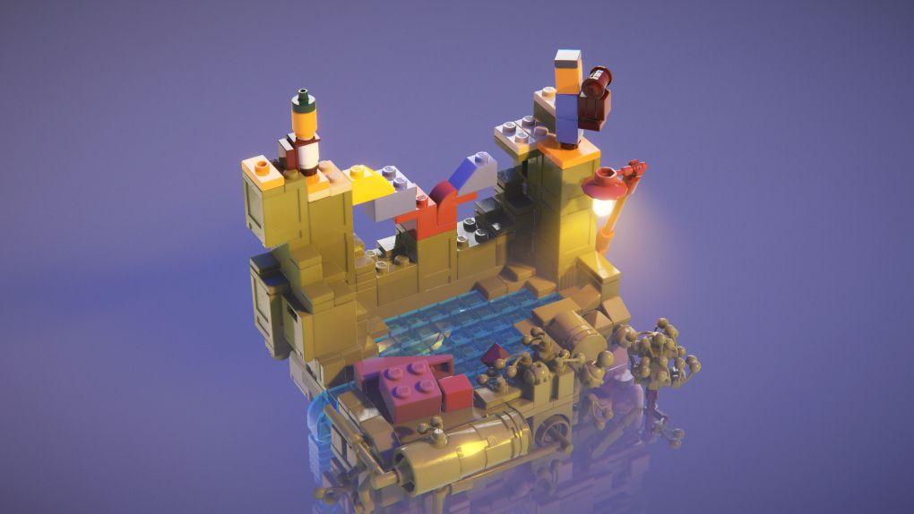 Modelo de Lego renderizado en 3D