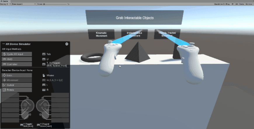 XR device simulator overall