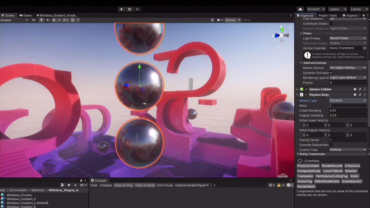 DOTS转换工作流程和Unity Live Link