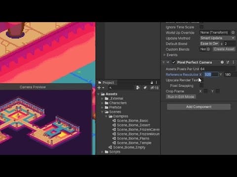 2D Pixel Perfect と Cinemachine のアップデート